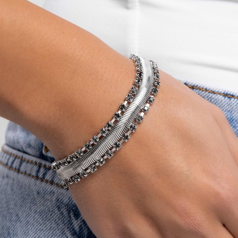 Paparazzi Jewelry Accessories - Radical Resolution - Silver Bracelet - NEW!!